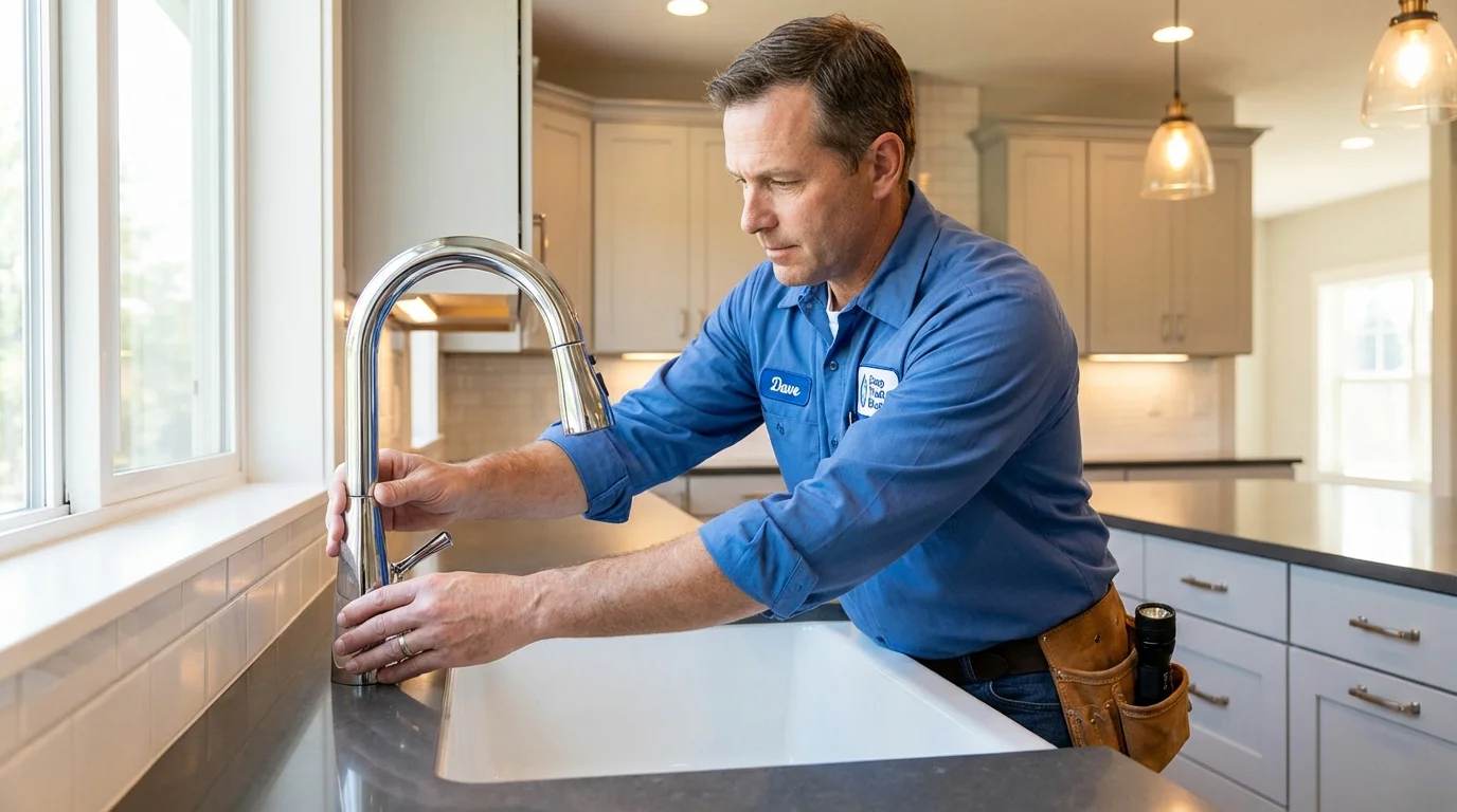 Kitchen faucet installation by Johns Plumbing LLC in Orocovis