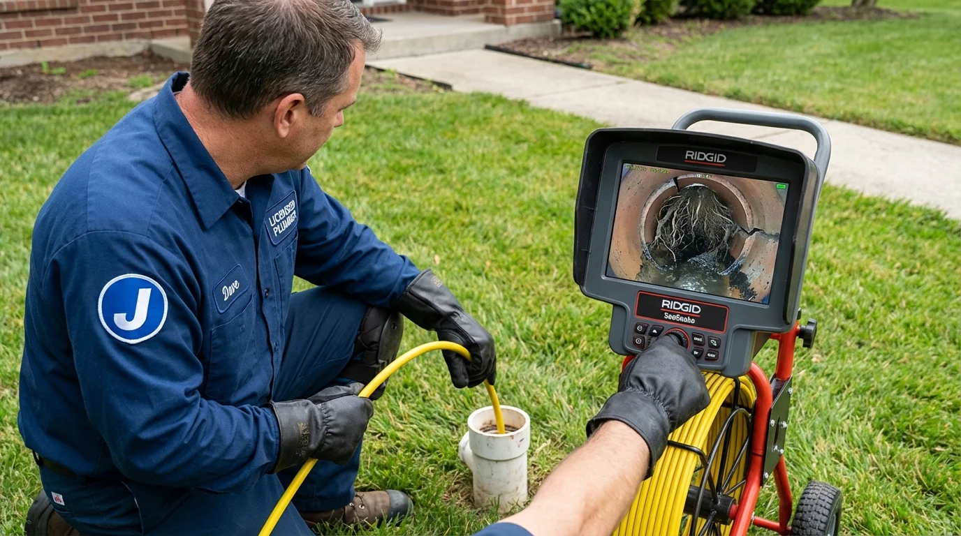 Sewer camera inspection being performed by Johns Plumbing LLC in Orocovis